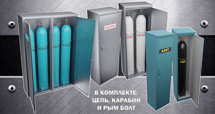 Шкафы для баллонов с техническими газами